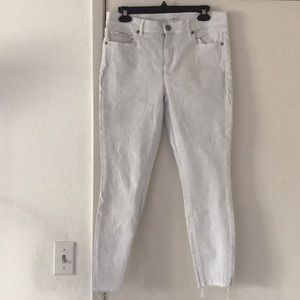 Mid/high rise white Ann Taylor Loft denim